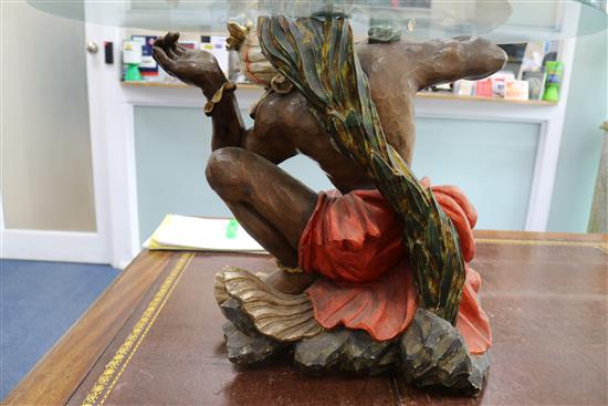 A pair of Venetian Blackamoor tables, W.70cm